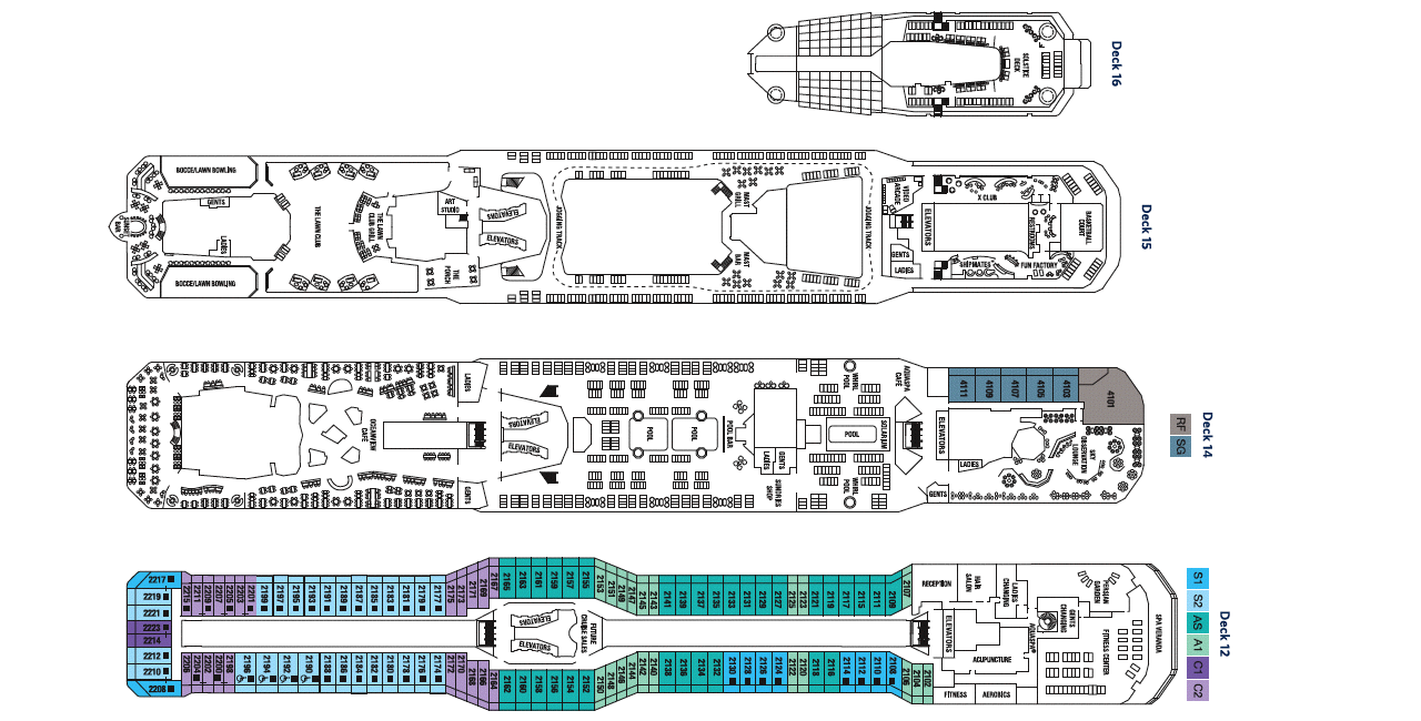 Celebrity Reflection Deck Plan Vacationsbysea